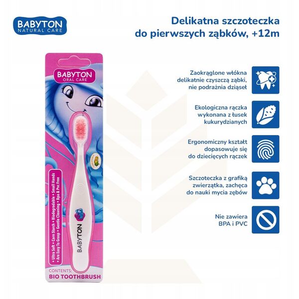 Babyton, Bio Szczoteczka do zębów, Meduza, 12m+
