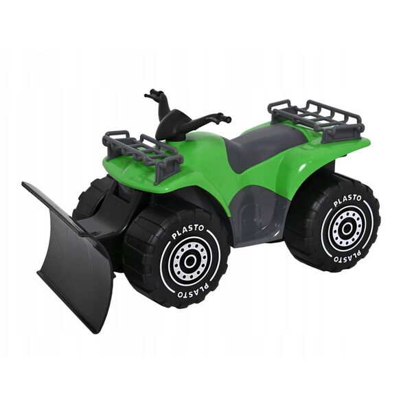 PLASTO Quad z pługiem i przyczepką 52 cm zielony PLA1601