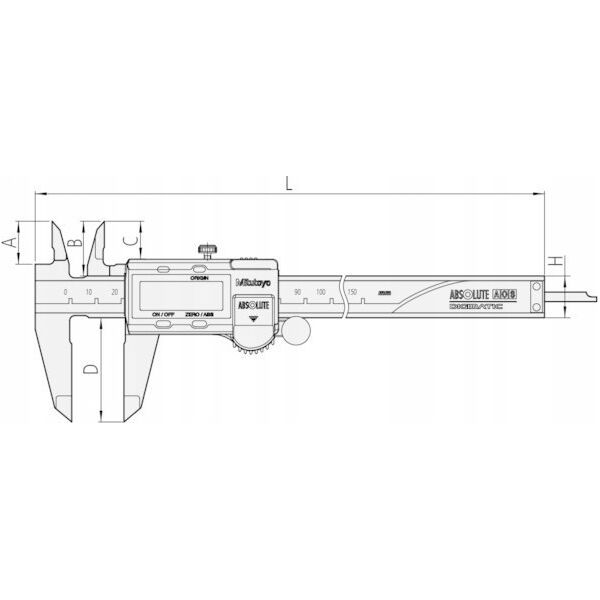 Insize SUWMIARKA  150 CYFR.   1.5V/ABS/RD1.9 ABSOLUTE AOS DIGIMATIC