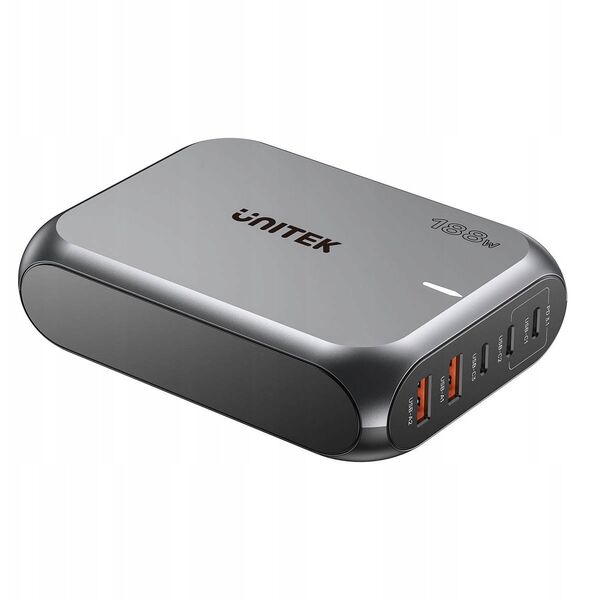 Γρήγορος φορτιστής τοίχου Unitek 2xUSB-A 3xUSB-C GAN 188W