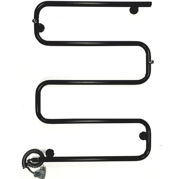 Στεγνωτήρας πετσετών ELONIKA EE-4UD, 850 x 650 mm, ηλεκτρικός, 130 W, αριστερός, μαύρος