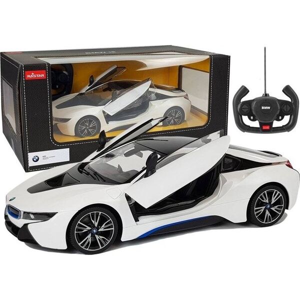 Rastar Auto R/C BMW i8 Rastar 1:14 Biały Drzwi Automatyczne