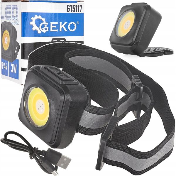 Ανθεκτικός φακός κεφαλής με ανακλαστήρα LED COB 3W 500mAh 500lm IP44 (240)