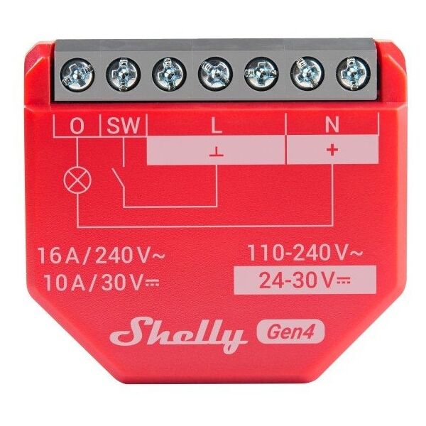 Shelly Ρελέ "1PM Gen4 2er Pack" max 16A 1 Κανάλι Λειτουργία Μέτρησης WLAN Matter Zigbee Bluetooth