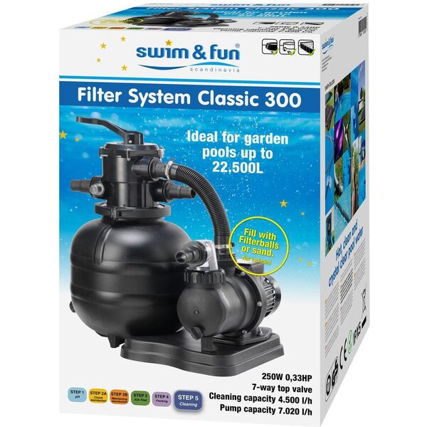 Σύστημα φίλτρου άμμου Classic 300 Watt Ø300