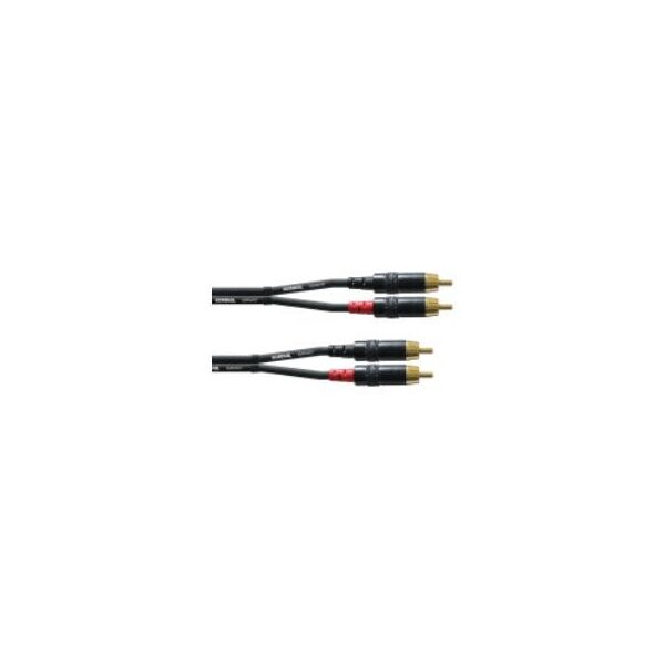 Καλώδιο Cordial 2 x RCA αρσενικό - 2 x RCA αρσενικό, 3 m