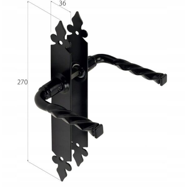 Λαβή πύλης WINKIEL WHB 90, 90 mm, μαύρο.