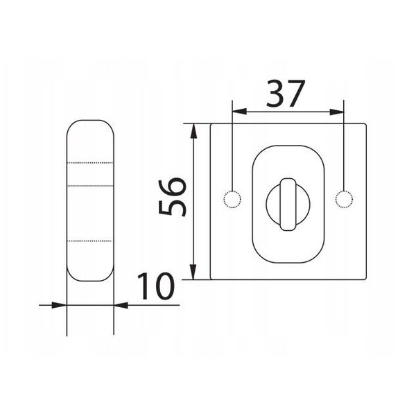 Βύσμα WC DARIUS WC G5, Eurostandard, ματ νικέλιο χρώμα.