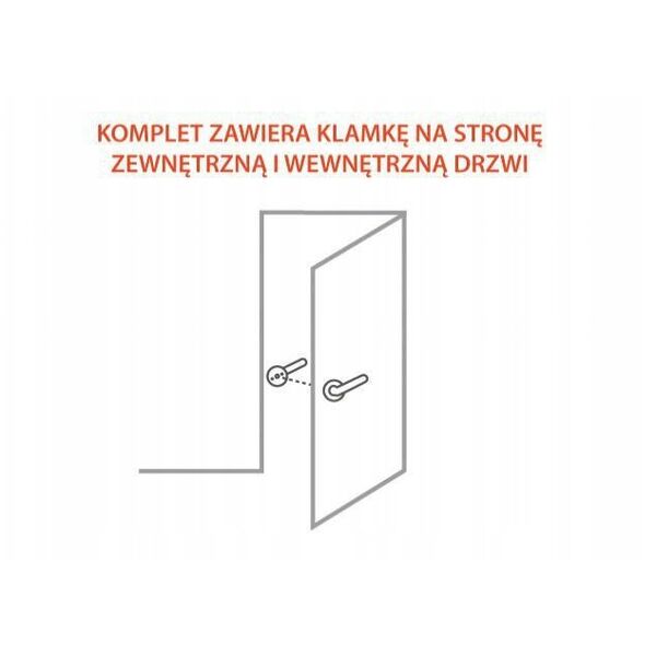 Λαβή πόρτας PEM G5, Eurostandard, ματ νικέλ χρώμα.