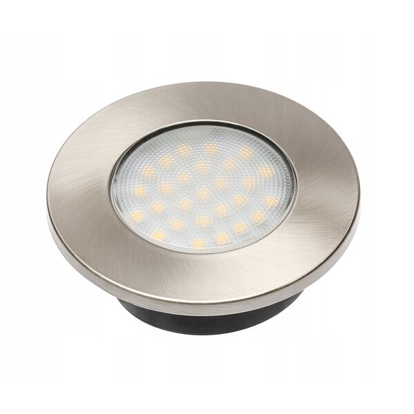 Φωτιστικά LED χωνευτά GTV BARRI, 3x1.5 W, 3x80 lm, 2700 K, 220 V, χρώμα αλουμινίου, ο7 εκ., 3 τεμ.