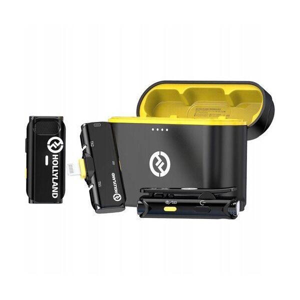 Hollyland Lark C1 Duo iOS wireless microphone system, black