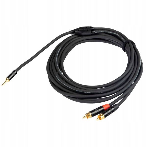 Αρσενικό στερεοφωνικό 3.5mm PROEL - 2 x αρσενικό RCA, 1.5m, μαύρο