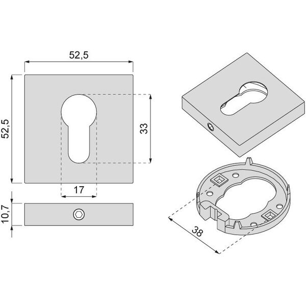 Λαβή πόρτας ASTON, K-1551-13, P2, μαύρο χρώμα