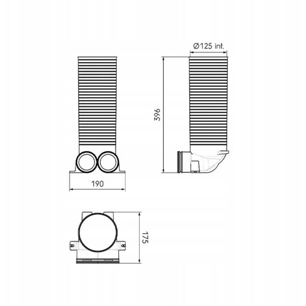 Κουτί εξαερισμού Boligflex Plus BFP KVB 2X75 Ø125