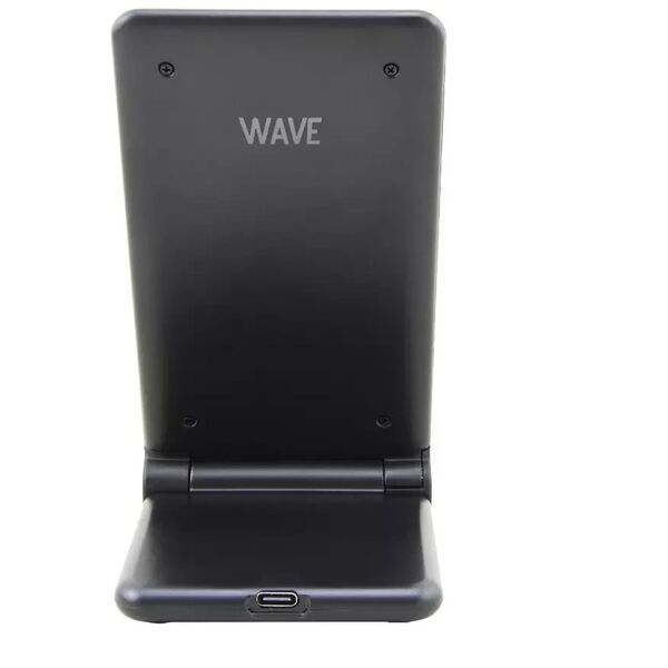 Wave Qi βάση γραφείου με ασύρματη φόρτιση 15W, μαύρο