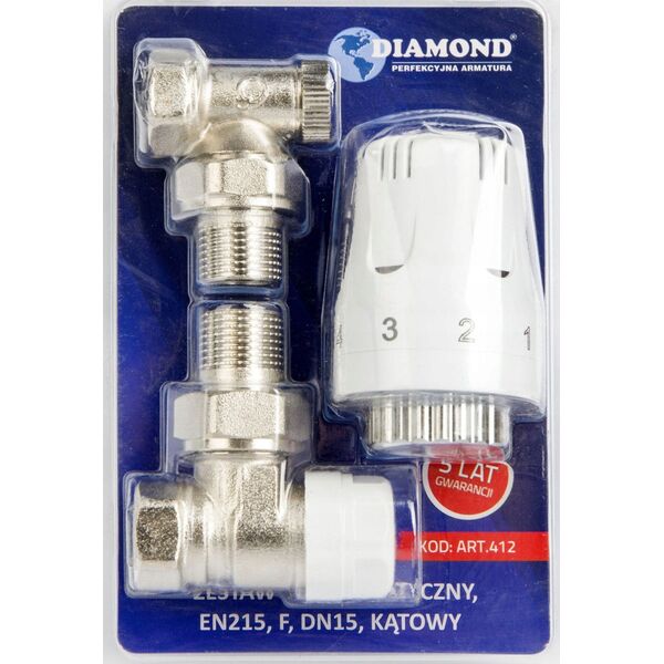 Diamond zestaw termostatyczny, F-K, kątowy ART.412.A.ZEST.TERM.KĄT