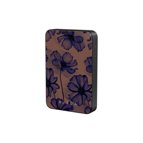 Slowmoose Burga Gunmetal Magnetic Powerbank - magnetyczny powerbank 5000 mAh kompatybilny z MagSafe, kabel USB-C - USB-C w zestawie (velvet night)