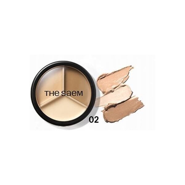 theSaem Cover Perfection Κονσίλερ προσώπου Triple Pot 02 Contour Beige