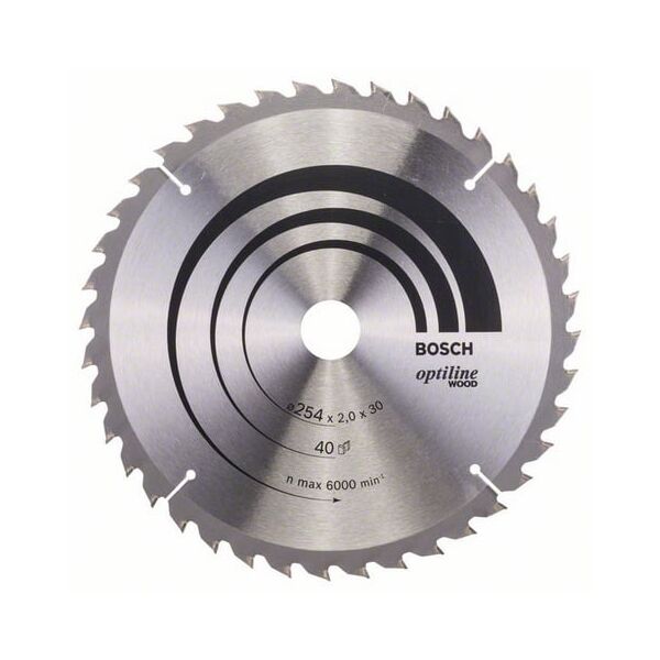 Bosch Tarcza pilarska Optiline Wood 254 x 30mm 40z (2608640438)