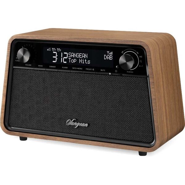 Ραδιόφωνο τραπεζιού Sangean WR-201D, Bluetooth, vintage ξύλο καρυδιάς
