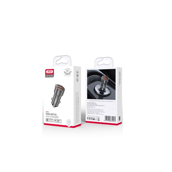 XO car charger CC48 2x USB 2,4A gray 6920680830565