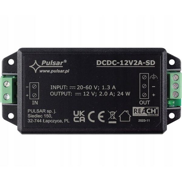 Μετατροπέας Τροφοδοσίας DCDC-12V2A-SD Pulsar