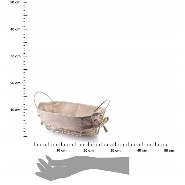 WILL μεταλλικό καλάθι 25x15x8/28x15x11,5cm κρεμ