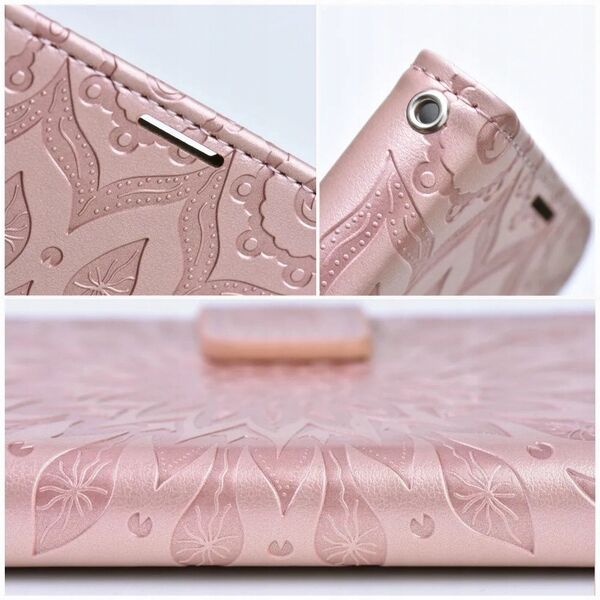 Θήκη βιβλίου MEZZO για IPHONE 14 Plus mandala ροζ χρυσό