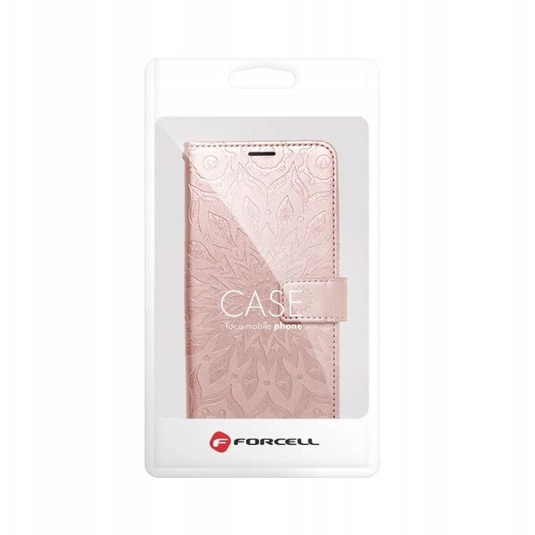 Θήκη βιβλίου MEZZO για IPHONE 14 Plus mandala ροζ χρυσό