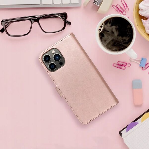 Θήκη βιβλίου MEZZO για IPHONE 13 MINI mandala ροζ χρυσό