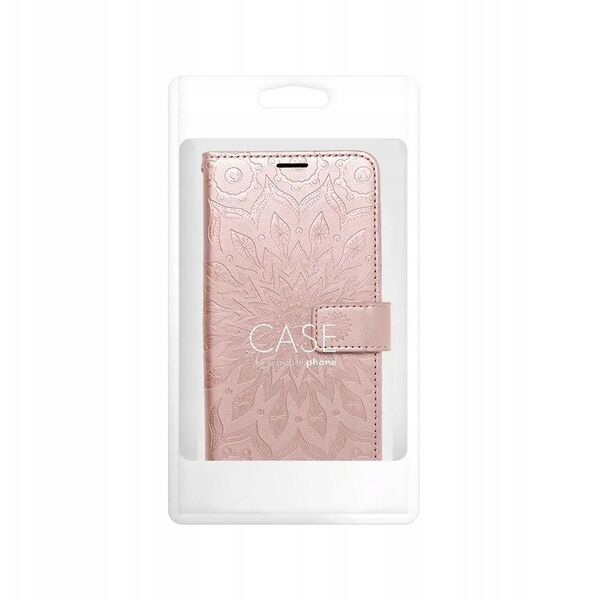 Θήκη βιβλίου MEZZO για IPHONE 13 MINI mandala ροζ χρυσό