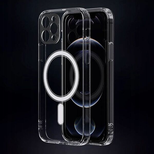 Θήκη CLEAR MAG COVER συμβατή με MagSafe για SAMSUNG S22 διάφανη