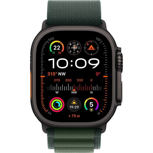Smartwatch Apple Watch Ultra 2 GPS + Cellular 49mm Black Titanium Case Alpine Loop Medium Zielony (MX4R3)