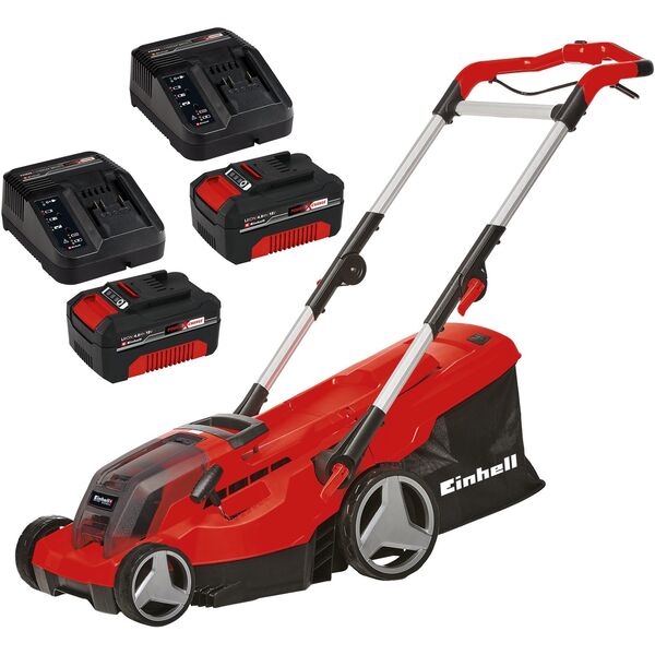 Χλοοκοπτική μηχανή μπαταρίας EINHELL GE-CM 36/37 Li, 2 x 18 V, 2 x 4.0 Ah, 37 cm, 45 l