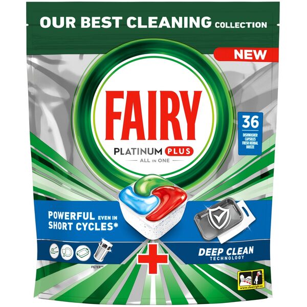 ΚΑΨΟΥΛΕΣ ΠΛΥΝΤΗΡΙΟΥ ΠΙΑΤΩΝ Fairy PLATPLUSDEEPCLEAN 36ΤΜΧ