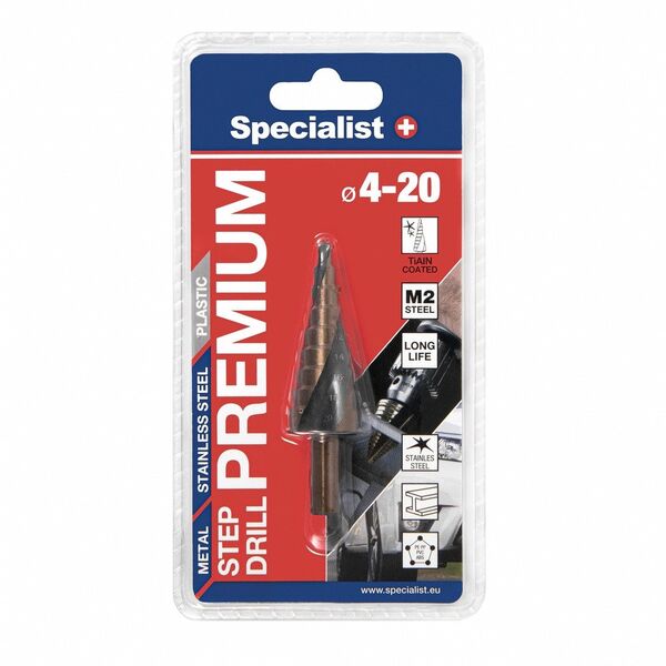 SPECIALIST+ τρυπάνι βαθμίδων PREMIUM, 4-20