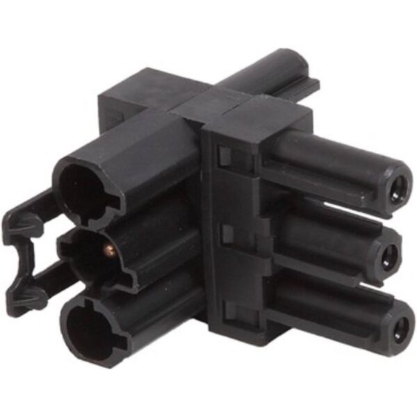 BACHMANN μπλοκ διανομής WIELAND GST18 1xIn/2xOut με δυνατότητα στερέωσης μαύρο