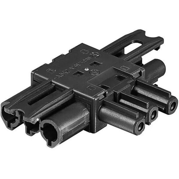 BACHMANN μπλοκ διανομής WIELAND GST18 1xIn/2xOut με δυνατότητα στερέωσης μαύρο
