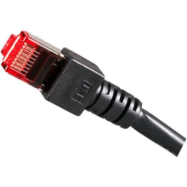 Καλώδιο EFB RJ45 Patch S/FTP Cat.6 LSZH 40m ΜΑΥΡΟ καθαρός χαλκός με εκτύπωση μήκους στη θήκη προστασίας από κάμψη με δίπλωμα ευρεσιτεχνίας