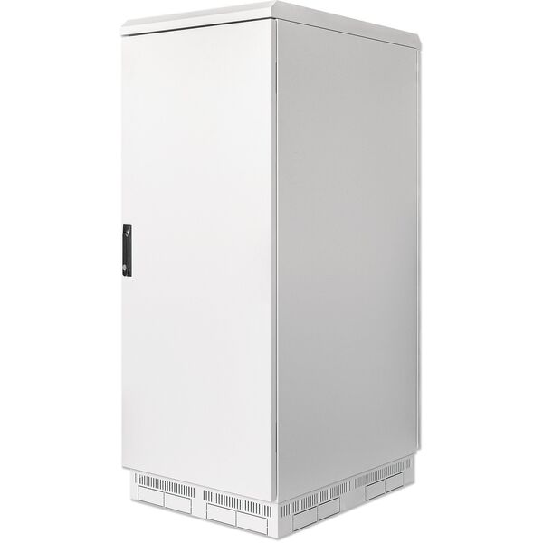 INTELLINET IP55 48,26cm 19 ιντσών ντουλάπι δικτύου με ενσωματωμένους ανεμιστήρες 27HE 800mm βάθος ανθεκτικό στη σκόνη και το νερό, τοποθετημένο γκρι RAL7035