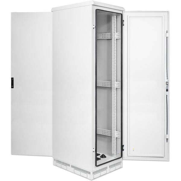 INTELLINET IP55 48,26cm 19 ιντσών Netzwerkschrank με ενσωματωμένους ανεμιστήρες 42HE 800mm βαθύς ανθεκτικός στη σκόνη και στο νερό, τοποθετημένος γκρι RAL7035