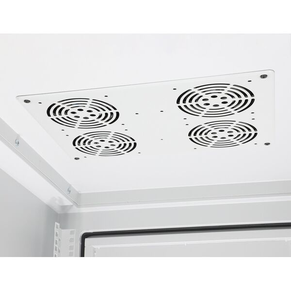 INTELLINET IP55 48,26cm 19 ιντσών Netzwerkschrank με ενσωματωμένους ανεμιστήρες 42HE 800mm βαθύς ανθεκτικός στη σκόνη και στο νερό, τοποθετημένος γκρι RAL7035