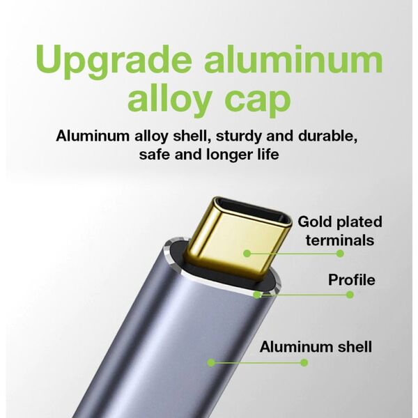 TECHLY Καλώδιο USB3.2 Gen.2 Βύσμα Τύπου-C - Βύσμα USB Τύπου-C Μαύρο 1μ