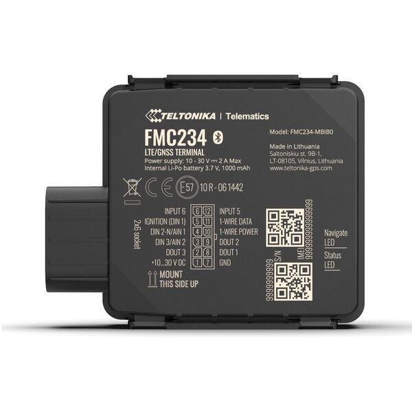 TELTONIKA TELEMATICS FMC234 Αδιάβροχος ιχνηλάτης 4G LTE Cat 1 με μπαταρία υψηλής χωρητικότητας EMEA