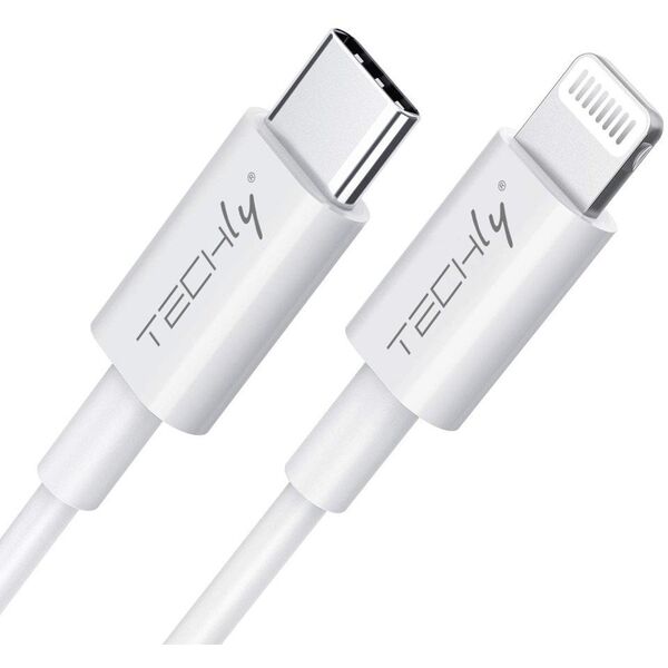 Καλώδιο σύνδεσης USB2.0 τύπου C Techly λευκό 1m