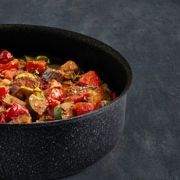 Τηγάνι Tefal Intens'Ceram με γυάλινο καπάκι 24 cm/3.2 L, μαύρο