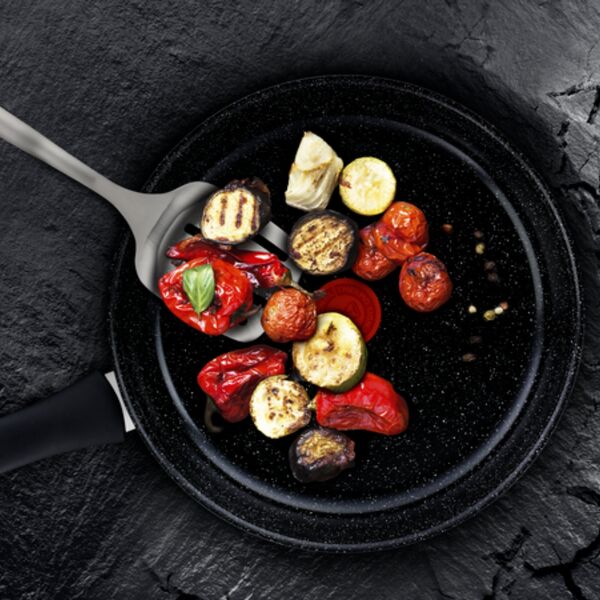 Τηγάνι Tefal Intens'Ceram με γυάλινο καπάκι 24 cm/3.2 L, μαύρο
