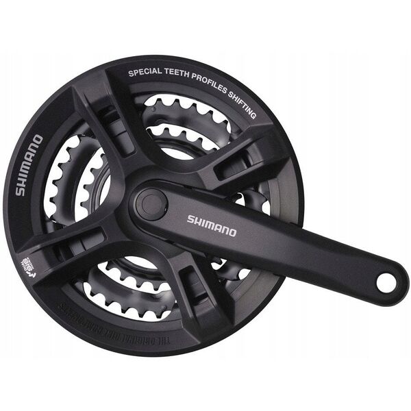 Shimano FC-TY501 δισκοβραχίονας, 170 mm 42/34/24T, 6-8v, με προστατευτικό αλυσίδας