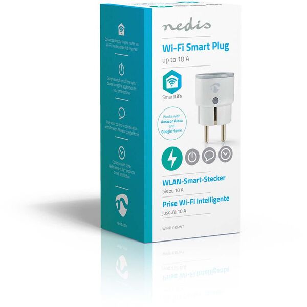 Nedis SmartLife WIFIP110FWT έξυπνη πρίζα, 10 A, 2500 W