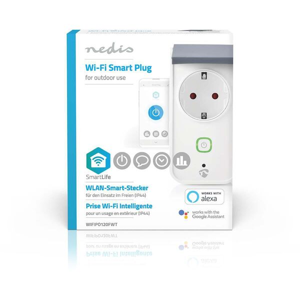 Nedis SmartLife WIFIPO120FWT έξυπνη πρίζα, 16 A, 3680 W, IP44